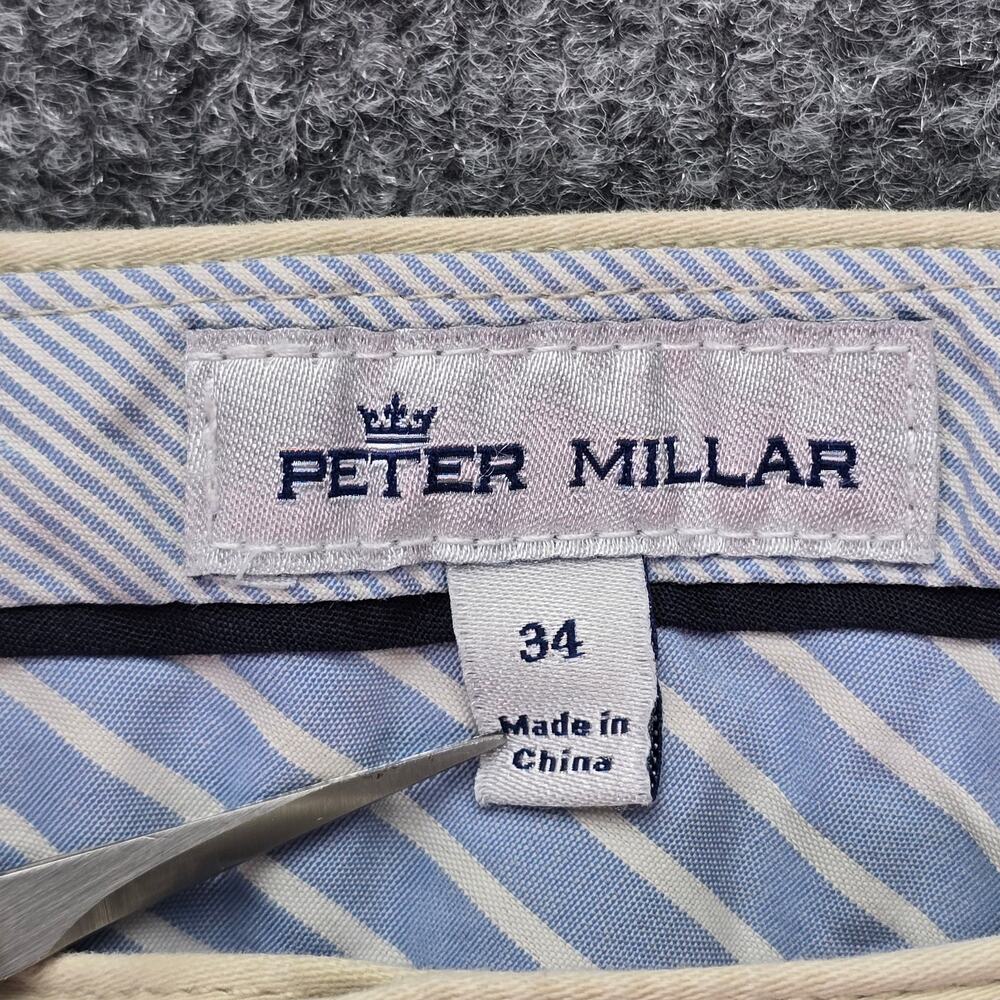 Peter Millar Pants Mens 34x27 Khaki Ultimate Sateen 5 Pocket Stretch Golf Chinos - Picture 5 of 8